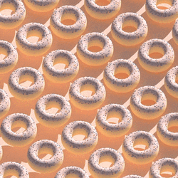 Waving Of White Chocolate Donuts GIF