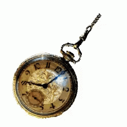 Waving Vintage Pendant Watch GIF