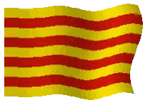Waving Yellow And Red Flag Sticker