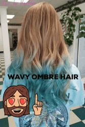 Wavy Teal Ombre