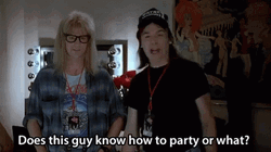 Wayne And Garth Pointing Forward Waynes World GIF