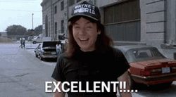 Wayne Campbell Excellent Two Thumbs Up Waynes World GIF