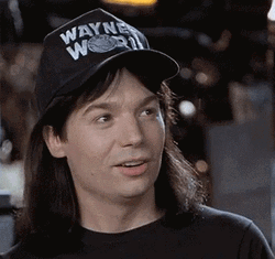 Wayne Campbell Looking To The Side Waynes World GIF