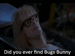 Wayne's World Bunny GIF