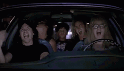 Waynes World Band Having Fun Inside Car GIF