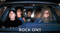Waynes World Rock On Joy Ride GIF