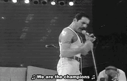 We Are The Champions Freddy Mercury GIF