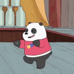 We Bare Bears Dancing Panda Running Man GIF