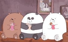 We Bare Bears Drinking Juice GIF