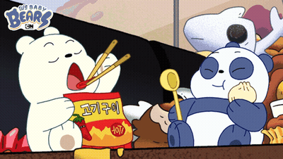 We Bare Bears Panda And Polar Bear GIF