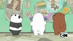 We Bare Bears Stick Cartoon Wall Paper GIF
