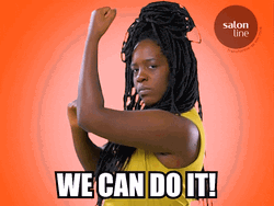 We Can Do It Strong Woman Showing Muscles GIF