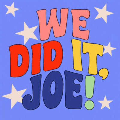 We Did It Joe Poster With Stars GIF