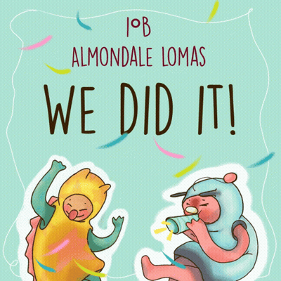 We Did It Poster With Cartoon Characters GIF