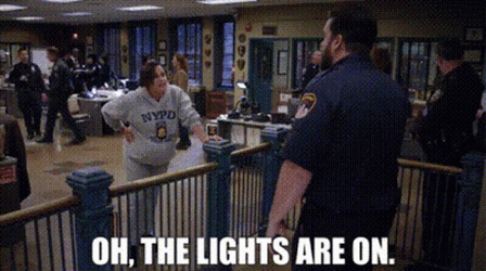 We Have Power Lights On Brooklyn 99 GIF