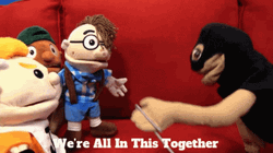 We're All In This Together Hand Puppets GIF