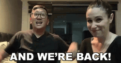 We're Back JP And Julia Youtubers GIF