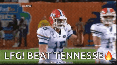 We're In Beeg Trouble Woman In Stadium GIF