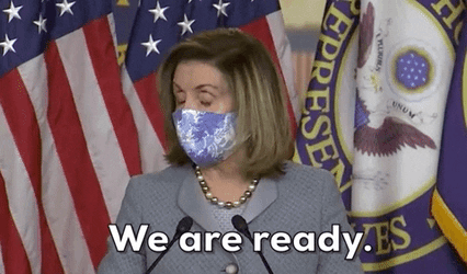 We Ready Nancy Pelosi With Mask GIF
