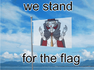 We Stand For The Flag Poster With Clown GIF