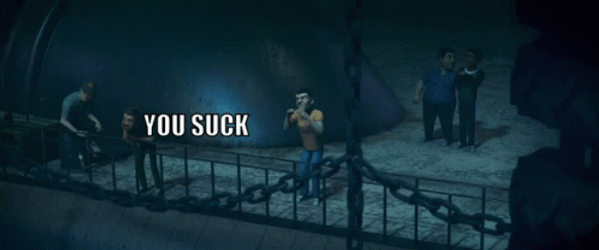 We Suck Again Pointed Animated Animal GIF