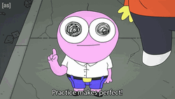 We Talking About Practice Makes Perfect Smiling Friends GIF