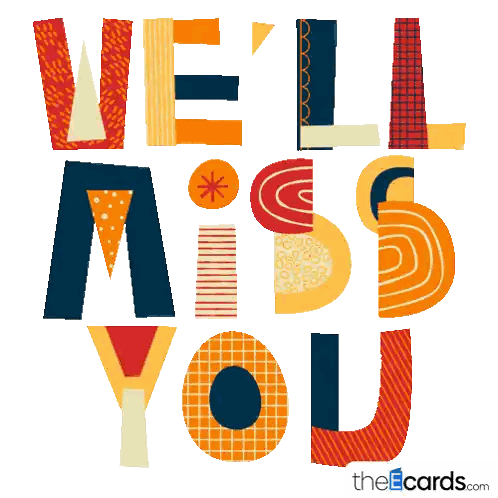 We Will Miss You Poster Sticker