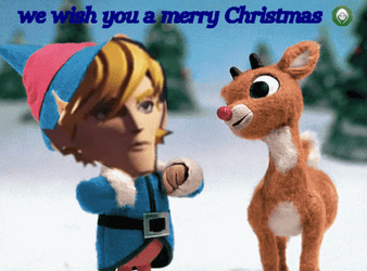 We Wish You A Merry Christmas Rudolph GIF