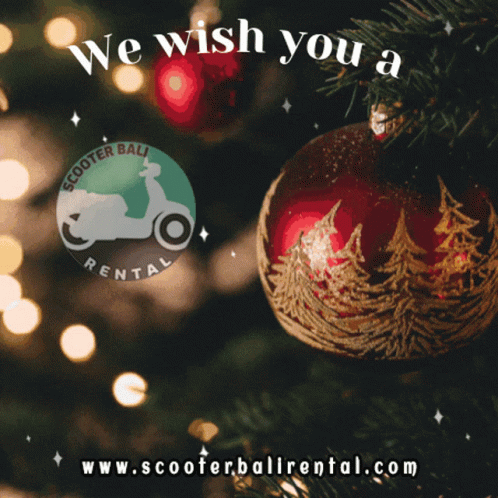 We Wish You A Merry Christmas Scooter Bali Rental GIF