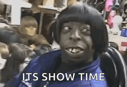 Wearing Wig It's Showtime Beetlejuice Meme GIF