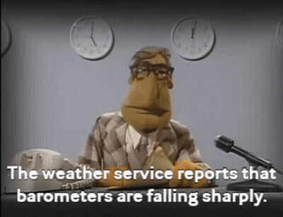 Weather Service Reports Barometers Falling Sharply Cartoon GIF