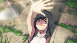 Weathering With You Hina Looking At Sun GIF