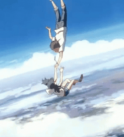 Weathering With You Hodaka And Hina Falling GIF
