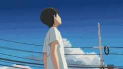 Weathering With You Hodaka Blocking Sun Ray GIF