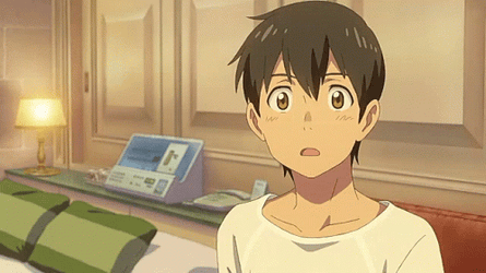 Weathering With You Hodaka Gets Shy GIF