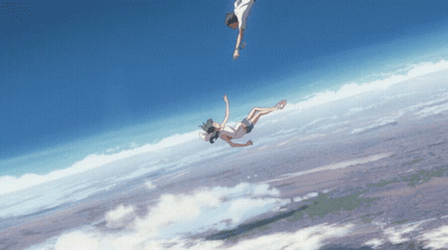 Weathering With You Holding Hands While Falling GIF