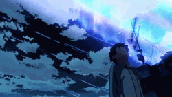 Weathering With You Lookin At Light Streak GIF