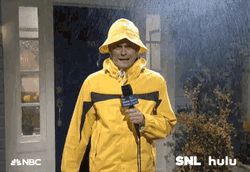 Weatherman Bill Hader Reporting SNL GIF