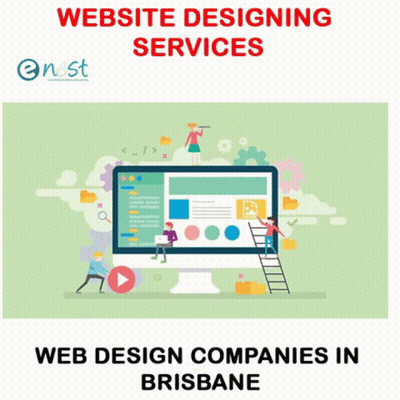 Web Design Company Ad With Computer GIF