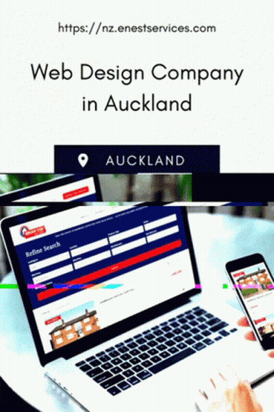 Web Design Company Auckland Website On Laptop GIF