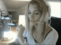 Webcam Girl Burning Hair
