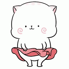 WeChat Cat Emoji Blowing Skirt GIF