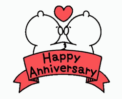 Wedding Anniversary Bear Kiss  GIF