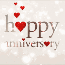 Wedding Anniversary Love Hearts  GIF