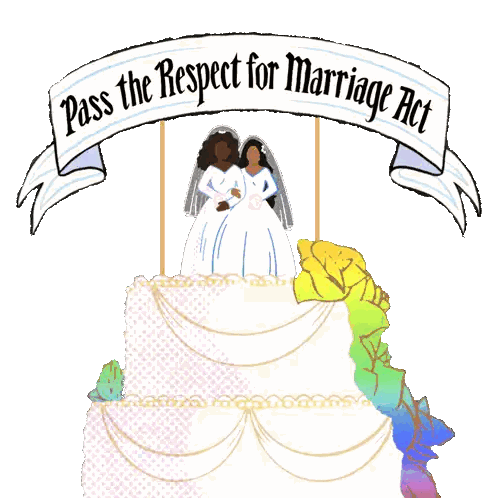 Wedding Cake With Two Men Topper Sticker