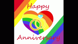 Wedding Glitter Happy Anniversary  GIF