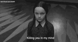 Wednesday Addams Says Killing You In My Mind GIF