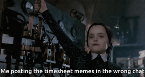 Wednesday Addams Timesheet Meme GIF