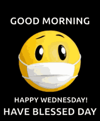 Wednesday Blessings Good Morning Emoji Face Mask GIF