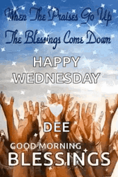 Wednesday Blessings Praises Hands Sparkles  GIF